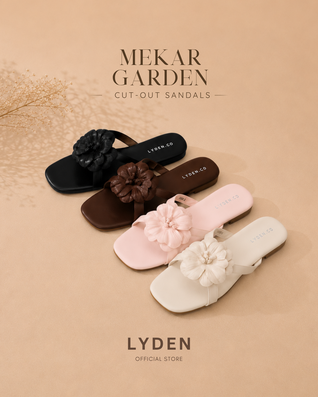 【Mekar Garden】Cut-Out Sandals