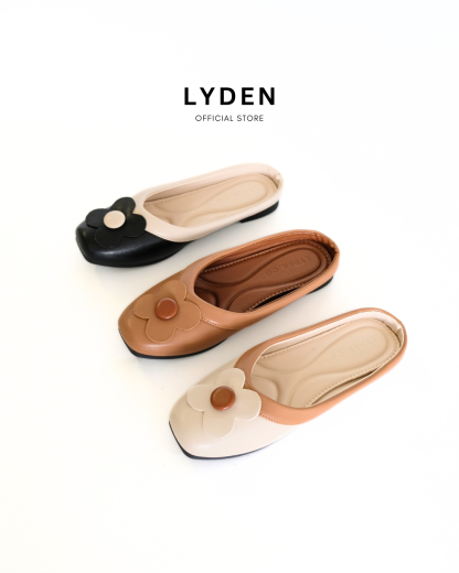 【Le Flowers The Secret Garden Series】No.4 Petal Slip-On Womens Flats/ Womens floral flats /Kasut Bunga Perempuan - Classic Black//Brown//Beige