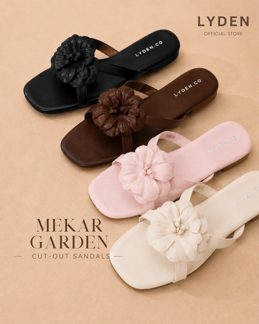 【Mekar Garden】Cut-Out Sandals