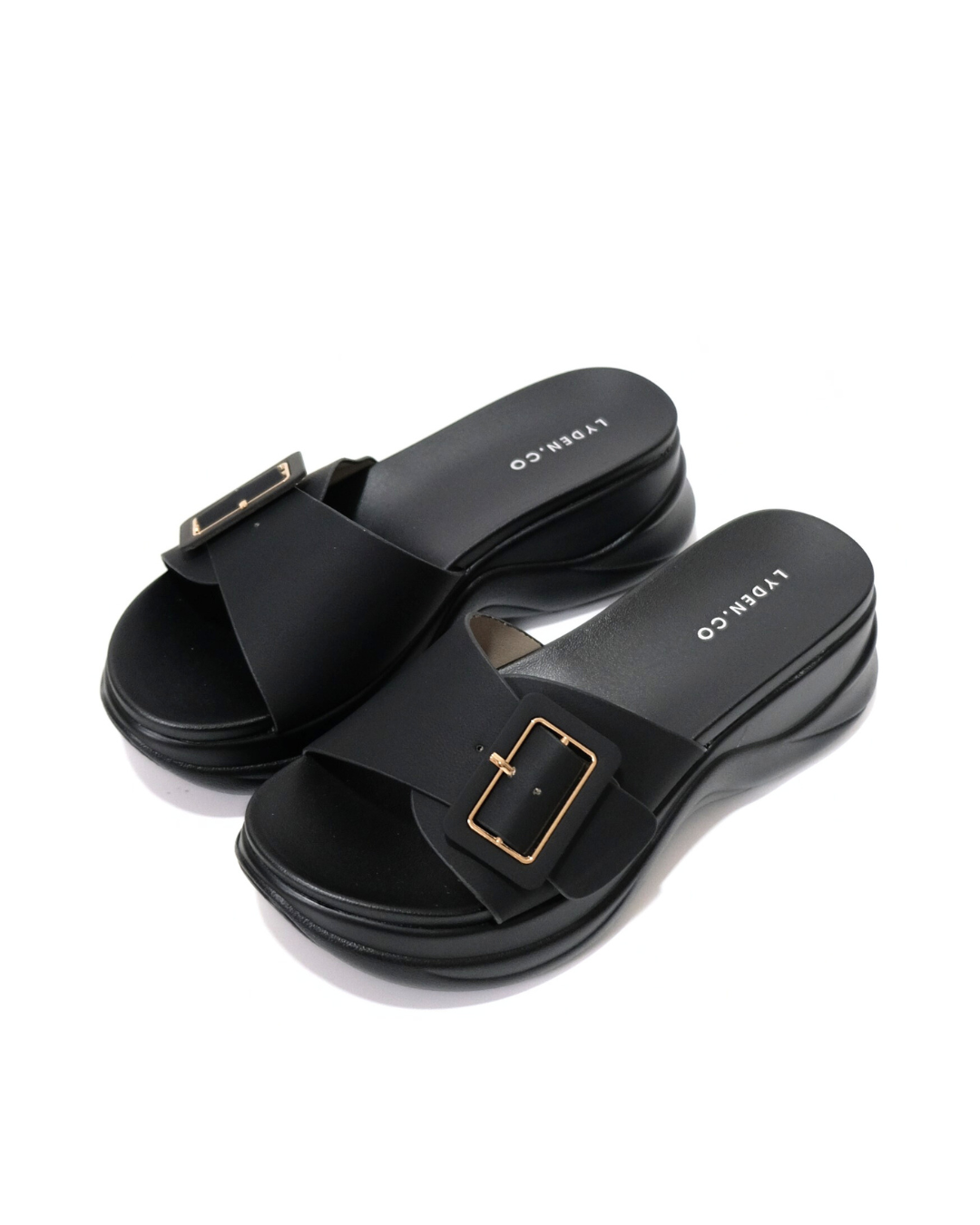 【NEW】Lyden Faye Wedges Series 6cm Platform Sandals - Beige//Brown//Classic Black