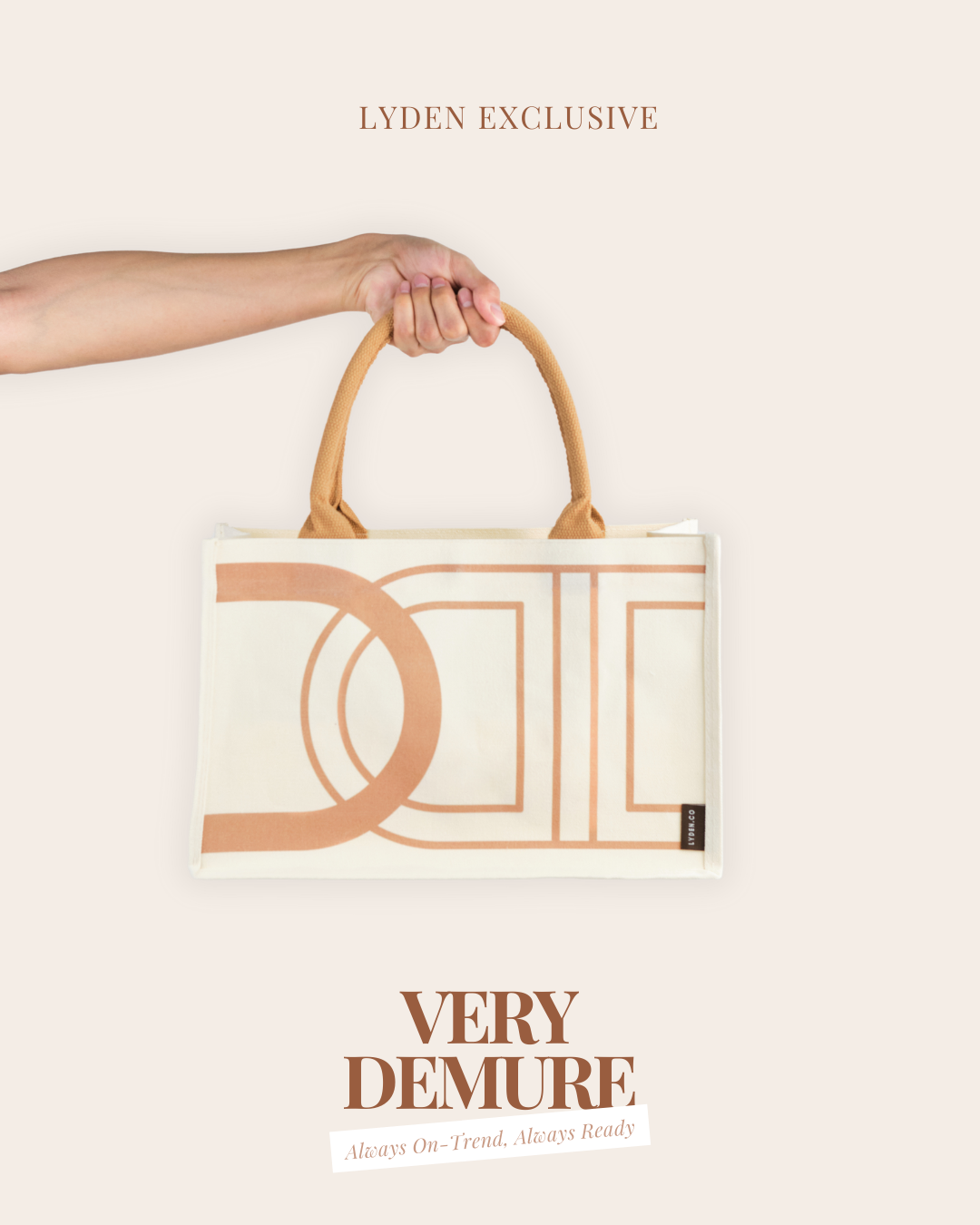 【NEW】 Lyden Exclusive  Demure/Cutesy / Mindful  Tote Bag/ Canvas Bag / Handbag / Prints Bag / Grocery Bag
