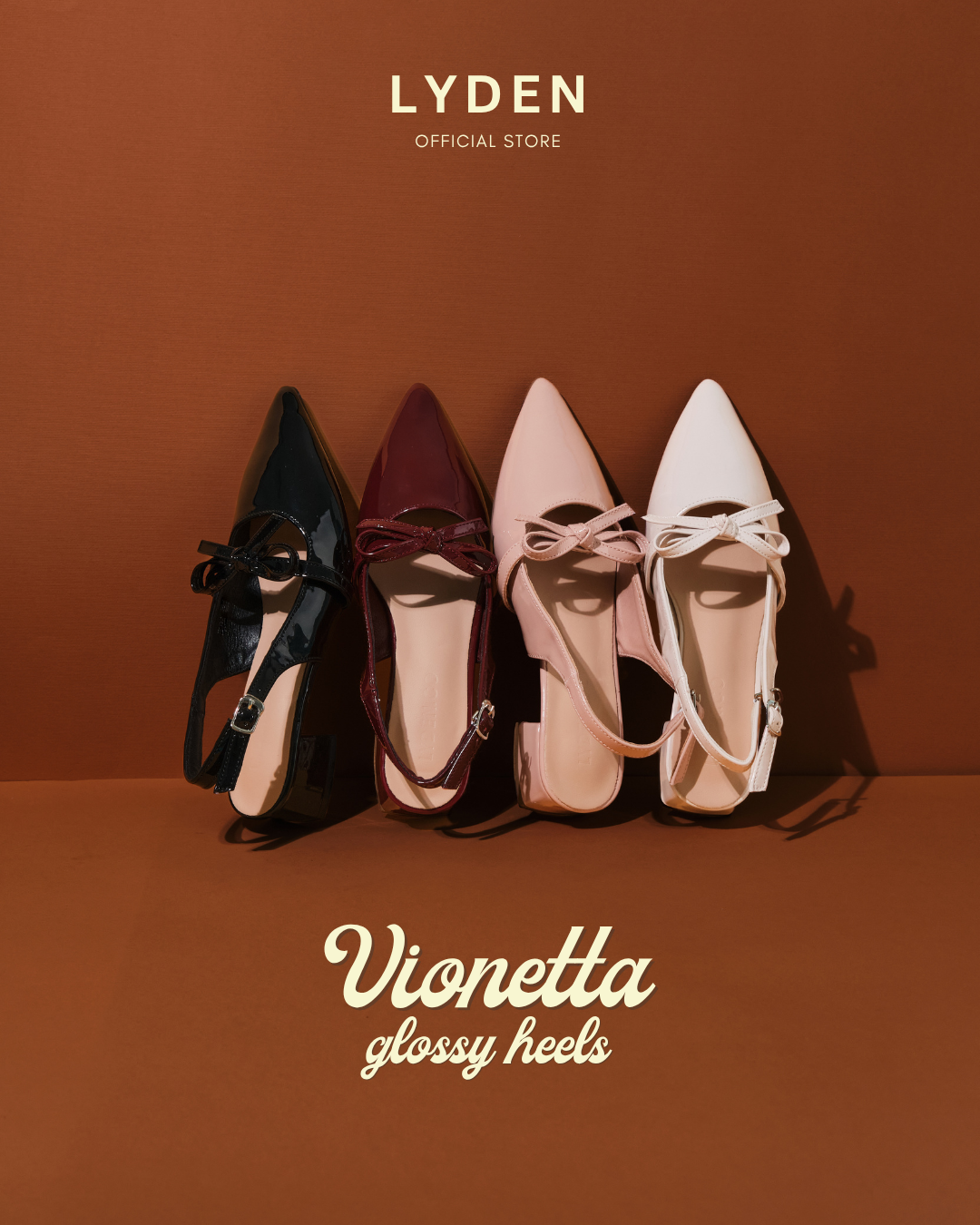 【NEW】Lyden Vionetta Glossy Series 4cm Pump Heels