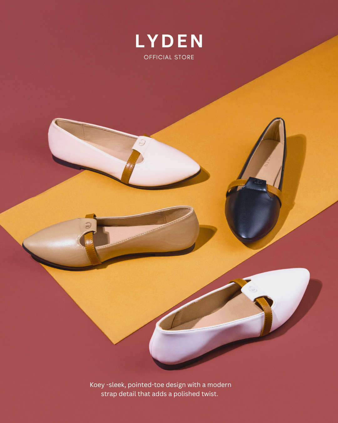 【NEW】Lyden Koey Series Flats - Beige//Pink//Khaki//Classic Black