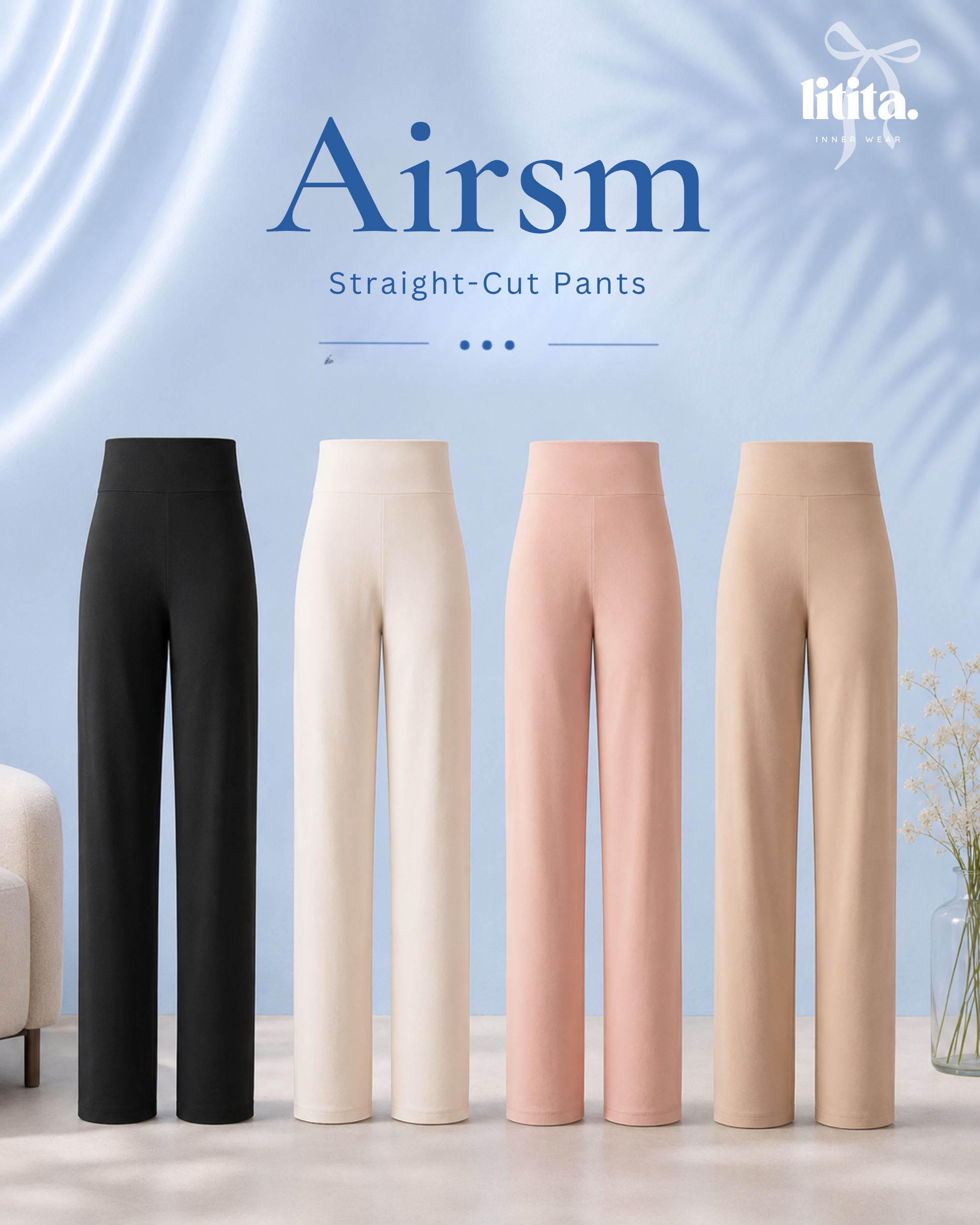 【Litita Ice Silk】Inner Pants / Straight Cut Pants