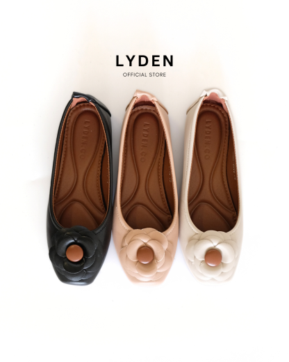 【Le Flowers The Secret Garden Series】No.5 Bloom Womens Flats/ Womens floral flats /cushion flats /Kasut Bunga Perempuan - Classic Black//Beige//Dark Pink