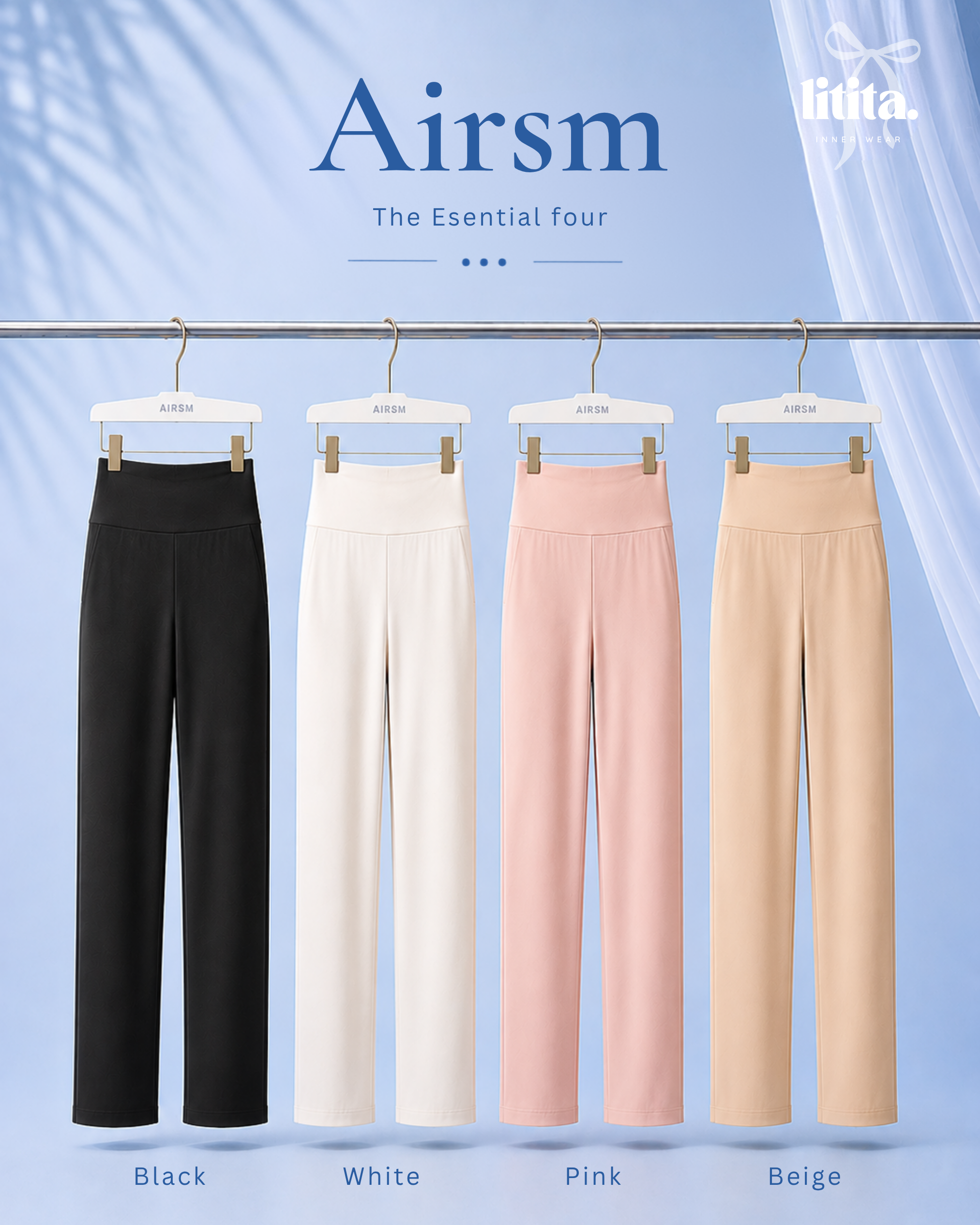 【Litita Ice Silk】Inner Pants / Straight Cut Pants