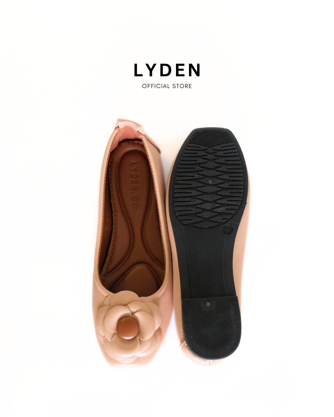 【Le Flowers The Secret Garden Series】No.5 Bloom Womens Flats/ Womens floral flats /cushion flats /Kasut Bunga Perempuan - Classic Black//Beige//Dark Pink