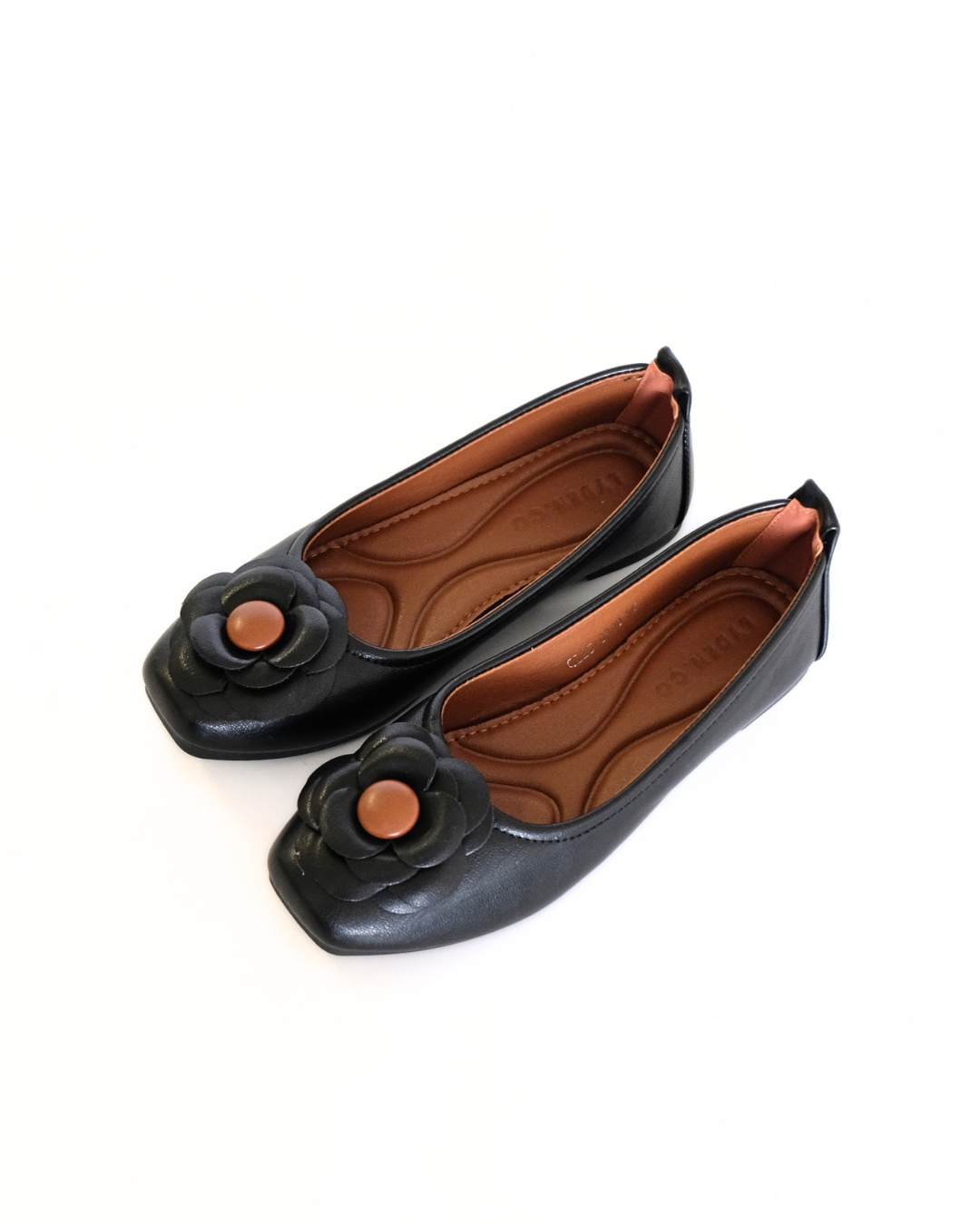 【Le Flowers The Secret Garden Series】No.5 Bloom Womens Flats/ Womens floral flats /cushion flats /Kasut Bunga Perempuan - Classic Black//Beige//Dark Pink