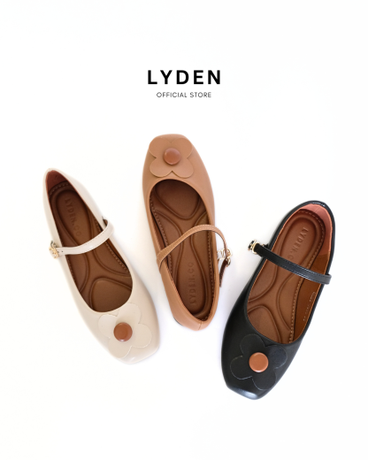 【Le Flowers The Secret Garden Series】No.4 Petal Strap Womens Flats/ Womens floral flats /Kasut Bunga Perempuan - Classic Black//Brown//Beige