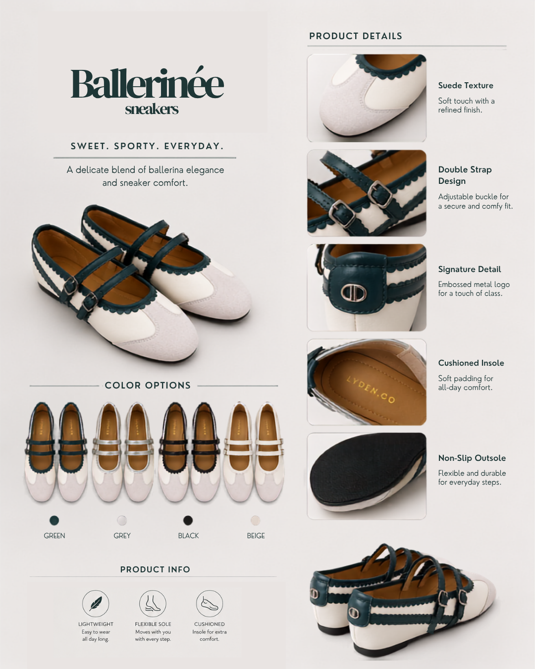 【NEW】Lyden Ballerinée Sneakers