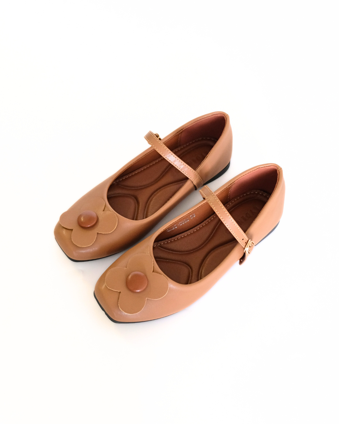 【Le Flowers The Secret Garden Series】No.4 Petal Strap Womens Flats/ Womens floral flats /Kasut Bunga Perempuan - Classic Black//Brown//Beige