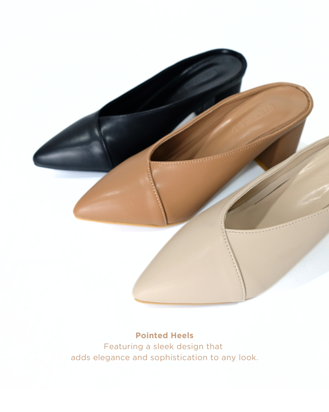 【NEW】Lyden Nora Luxe Series 2.5 inch pump heels - Classic Black//Khaki//Beige