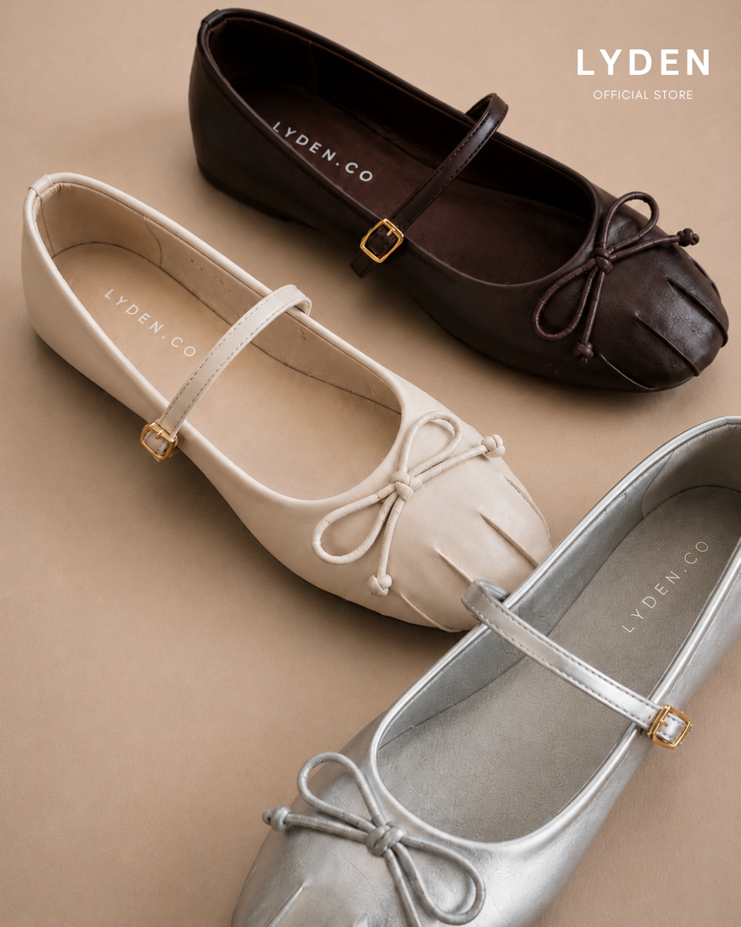 【NEW】Lyden Mary Jane Ballet Knot Strap Series Flats