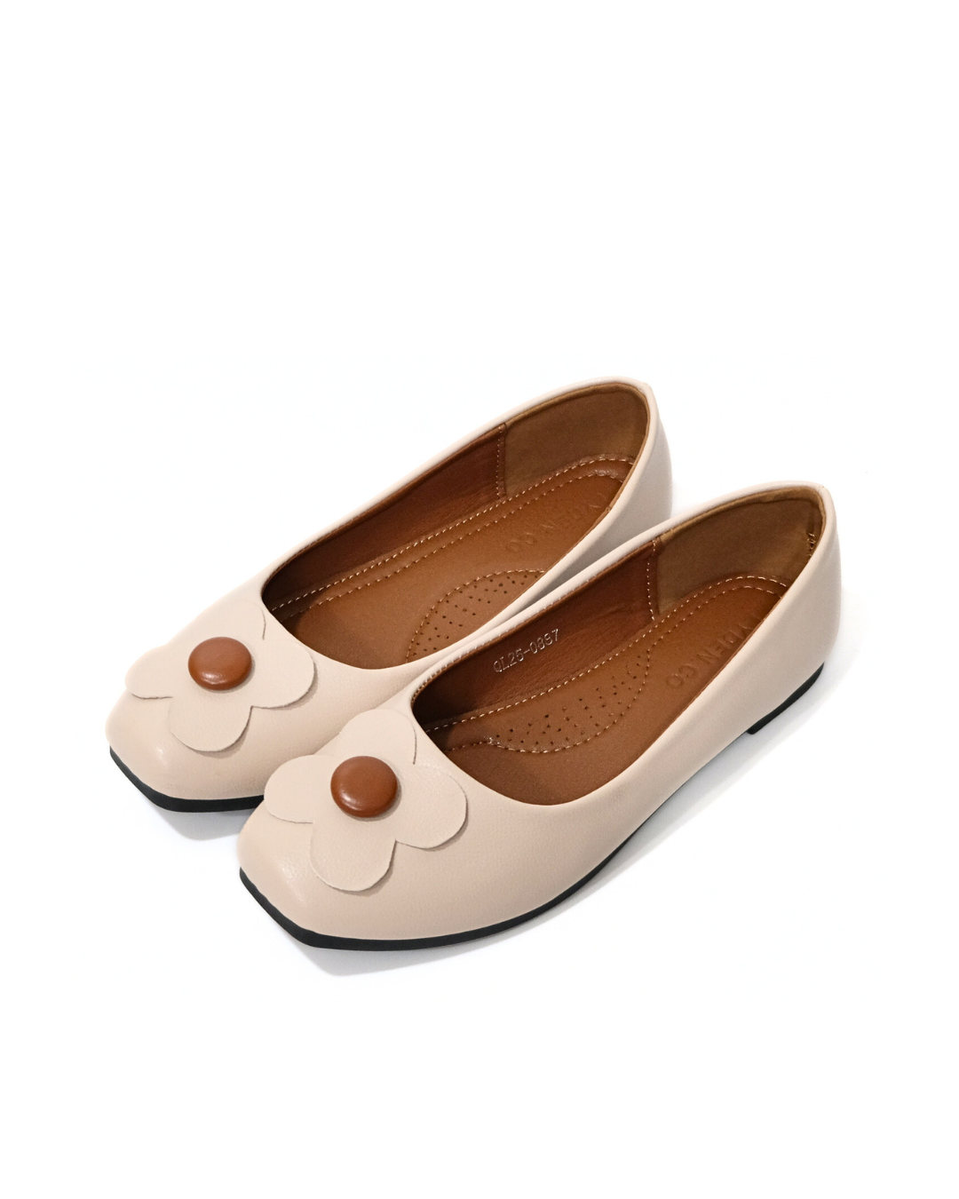 【Le Flowers The Secret Garden Series】No.4 Petal Womens Flats/ Womens floral flats /cushion flats /Kasut Bunga Perempuan - Classic Black//Brown//Beige