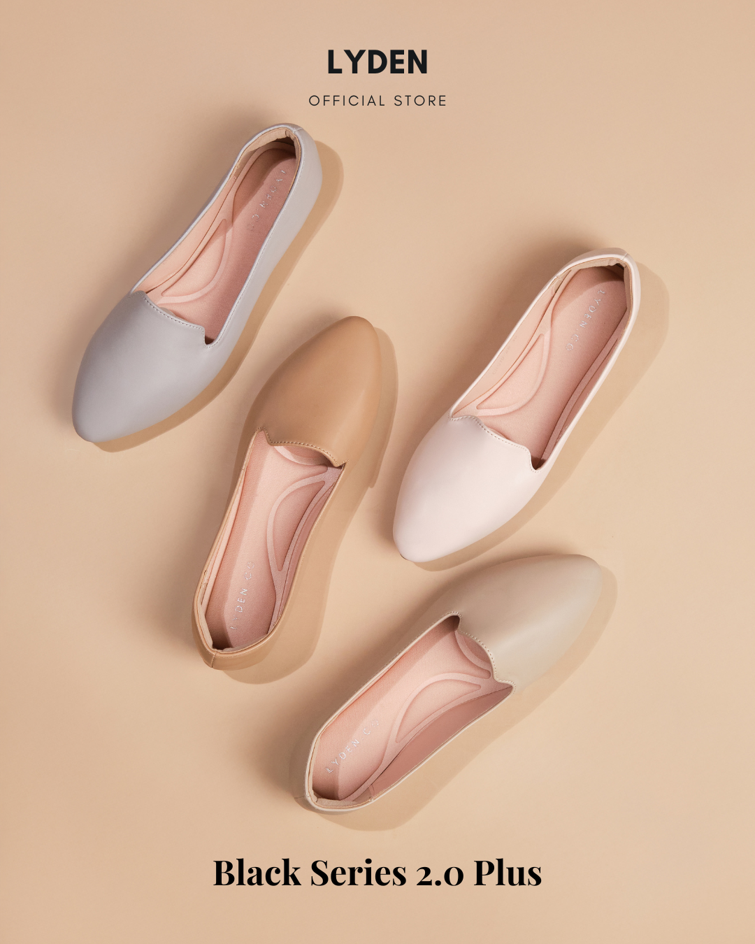 【NEW】Lyden Black Series  2.0 Plus Flats - Pink