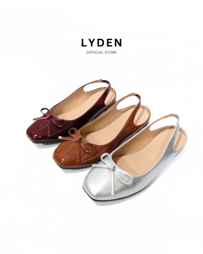 【NEW】Lyden Mary Jane Open Back Series Flats - Silver//Dk Brown//Maroon