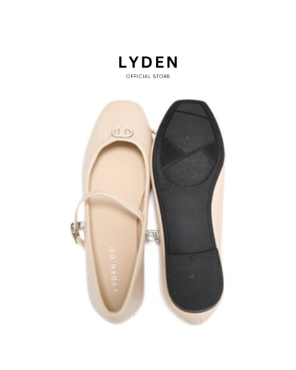 【NEW】Lyden Clara Glossy Strap Series Flats - Beige//Maroon//Classic Black