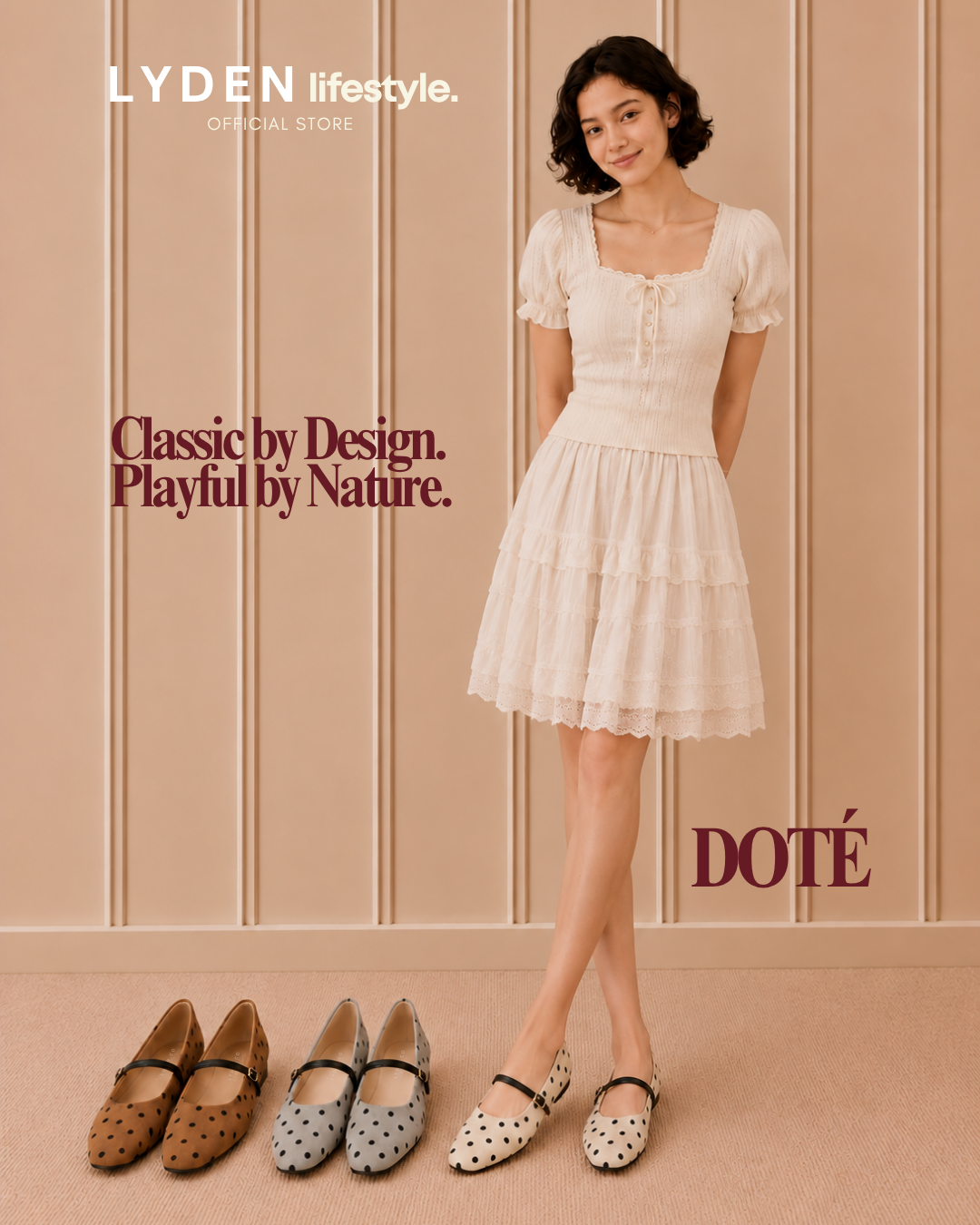 【NEW】Lyden DOTÉ Strap Series Flats