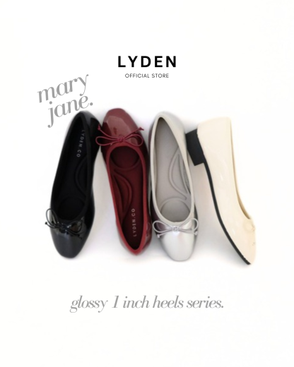 【NEW】Lyden Mary Jane Glossy series 1 Inch heels - Classic Black//Maroon//Silver//White