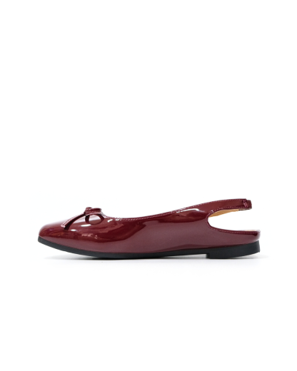 【NEW】Lyden Mary Jane Open Back Series Flats - Silver//Dk Brown//Maroon