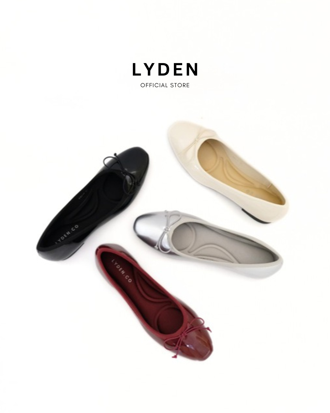 【NEW】Lyden Mary Jane Glossy series 1 Inch heels - Classic Black//Maroon//Silver//White