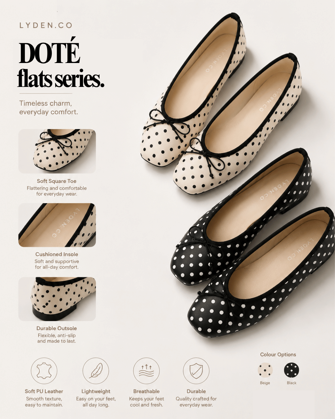 【NEW】Lyden DOTÉ Flats Series