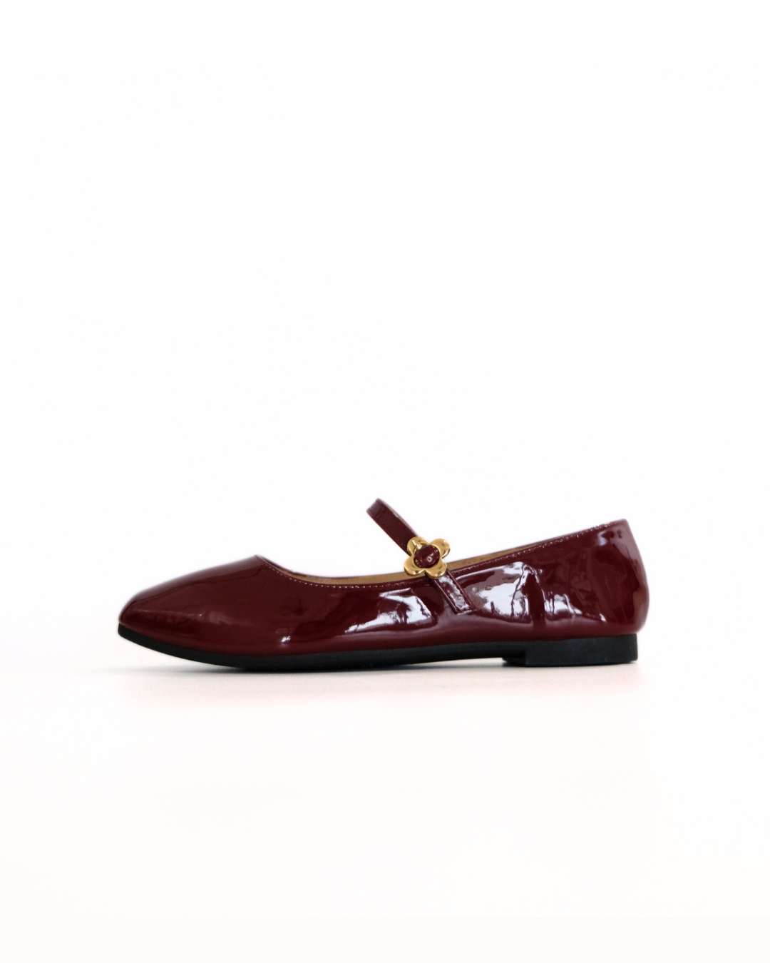 【Le Flowers Mini】Flats with Strap Series - Beige//Khaki//Brown/Maroon//Classic Black