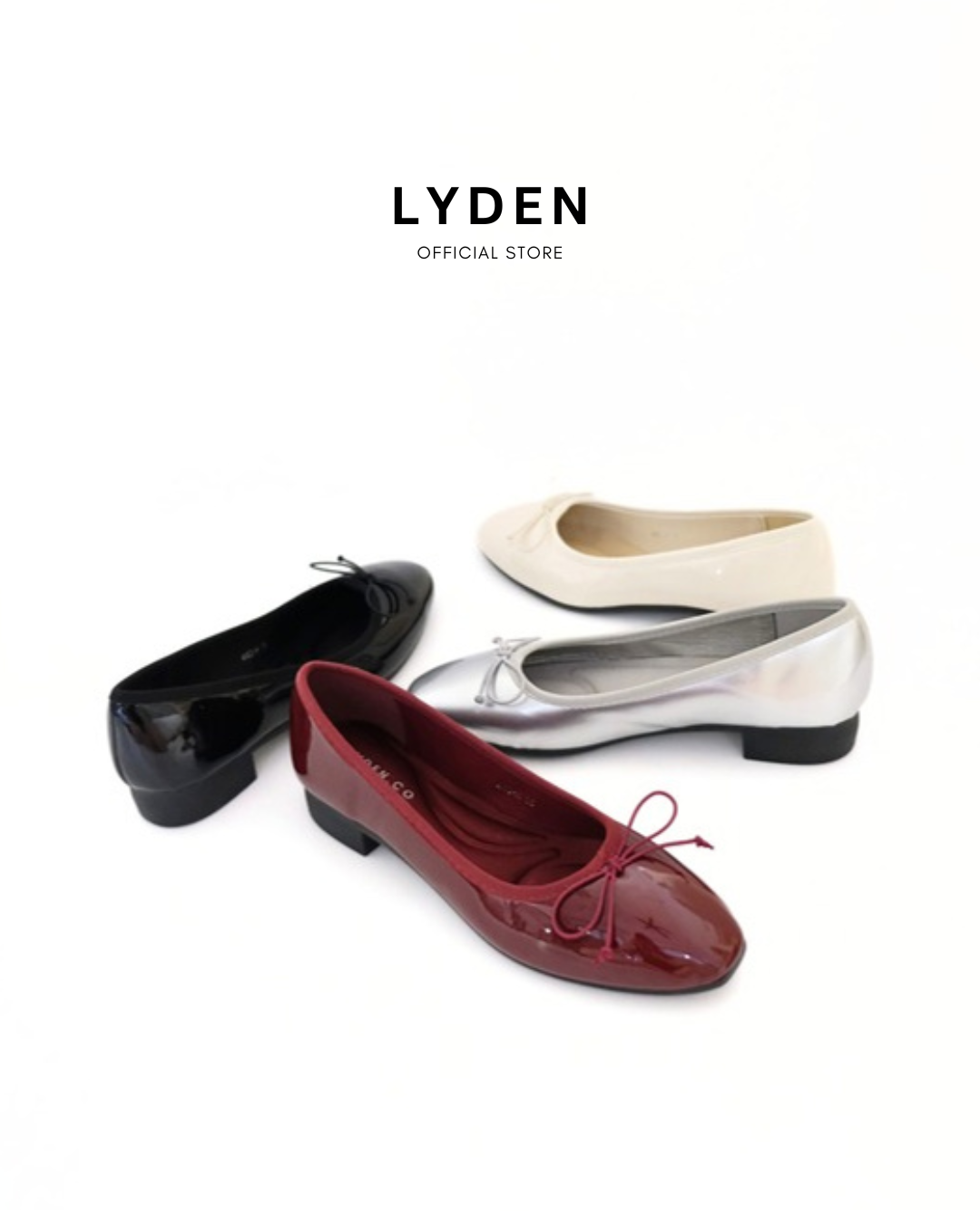 【NEW】Lyden Mary Jane Glossy series 1 Inch heels - Classic Black//Maroon//Silver//White
