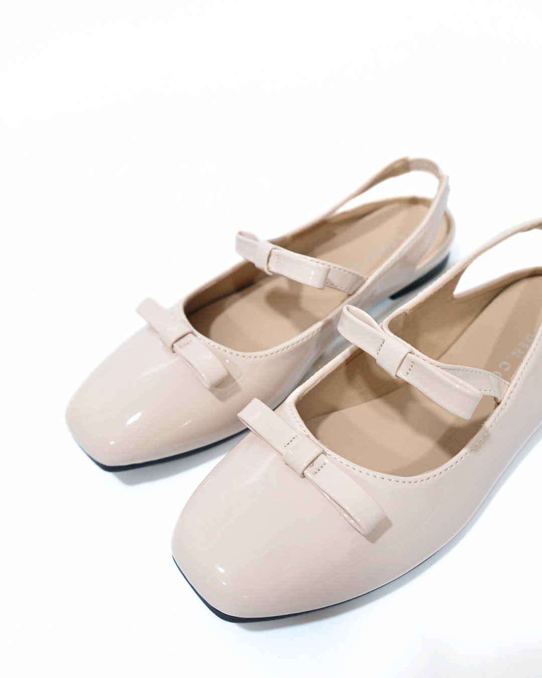 【NEW】Lyden Mary Jane Bow and Jane Open Back Series Flats - Classic Black//Maroon//Beige