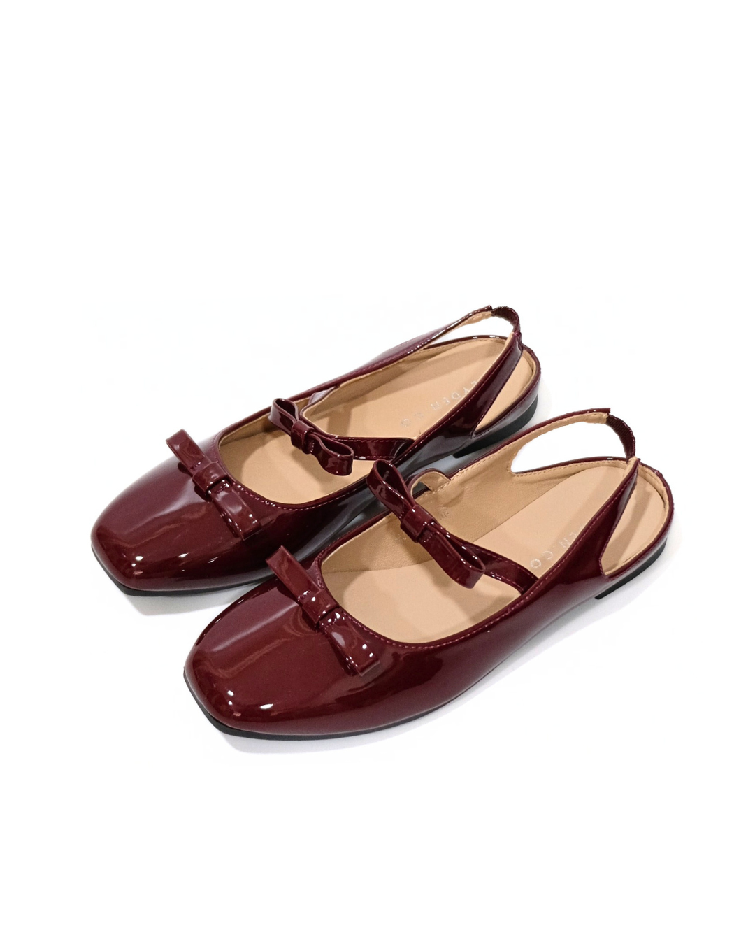 【NEW】Lyden Mary Jane Bow and Jane Open Back Series Flats - Classic Black//Maroon//Beige