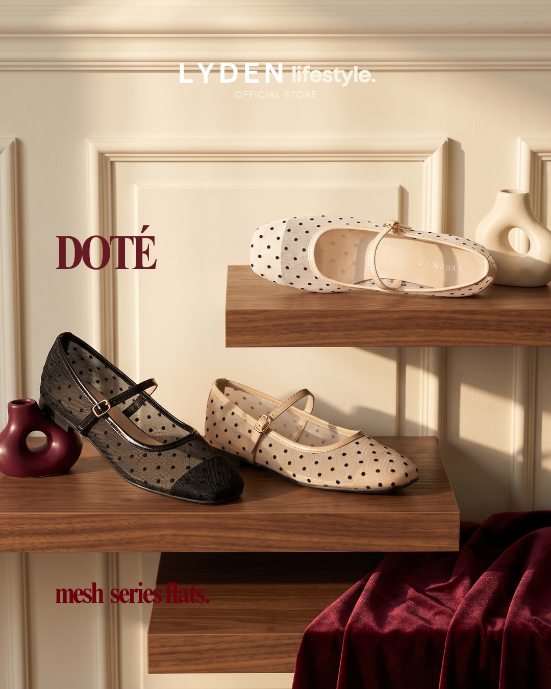 【NEW】Lyden DOTÉ Mesh Series Flats