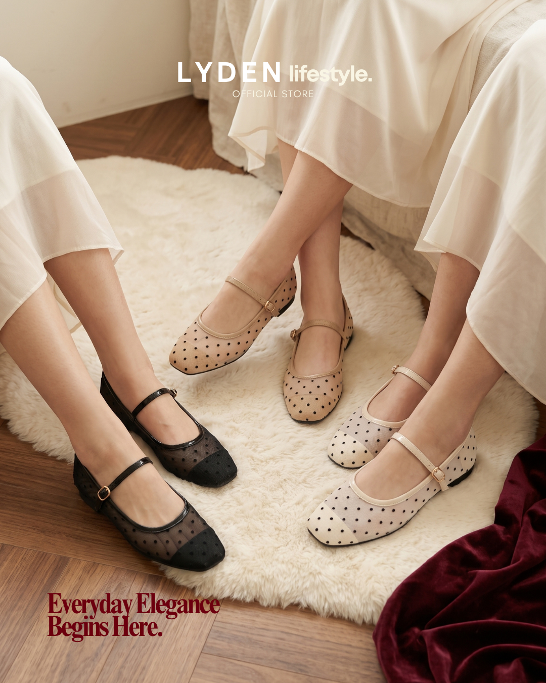 【NEW】Lyden DOTÉ Mesh Series Flats