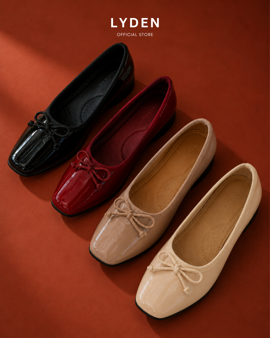 【NEW】Lyden Mary Jane Glossy Wedges Series 4cm heels