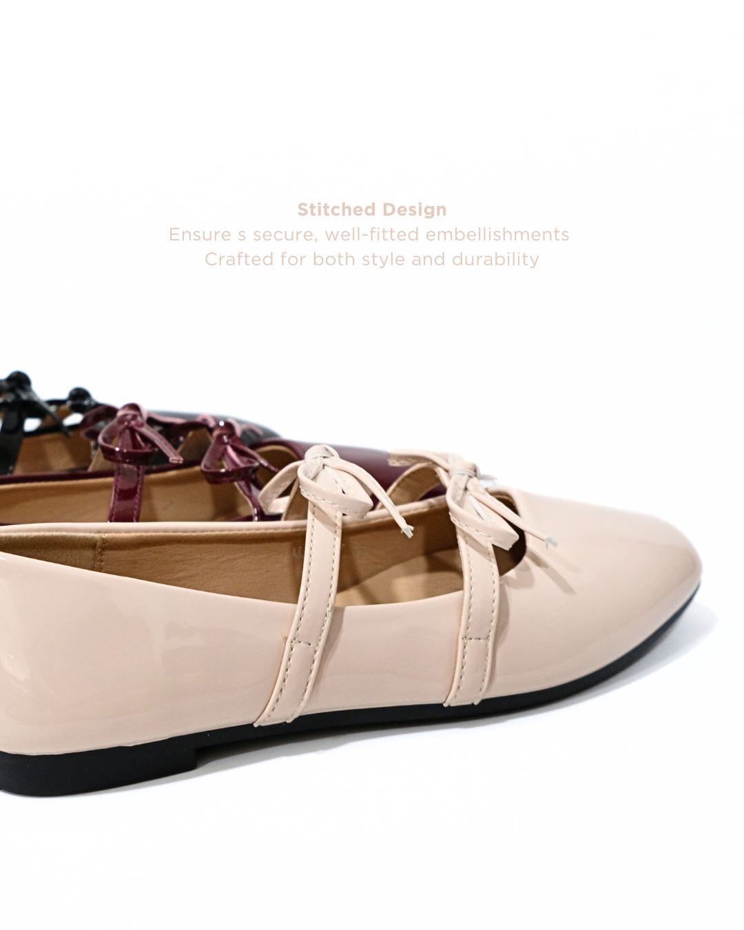 【NEW】Lyden Mary Jane Bow and Jane Series Flats - Classic Black//Maroon//Beige