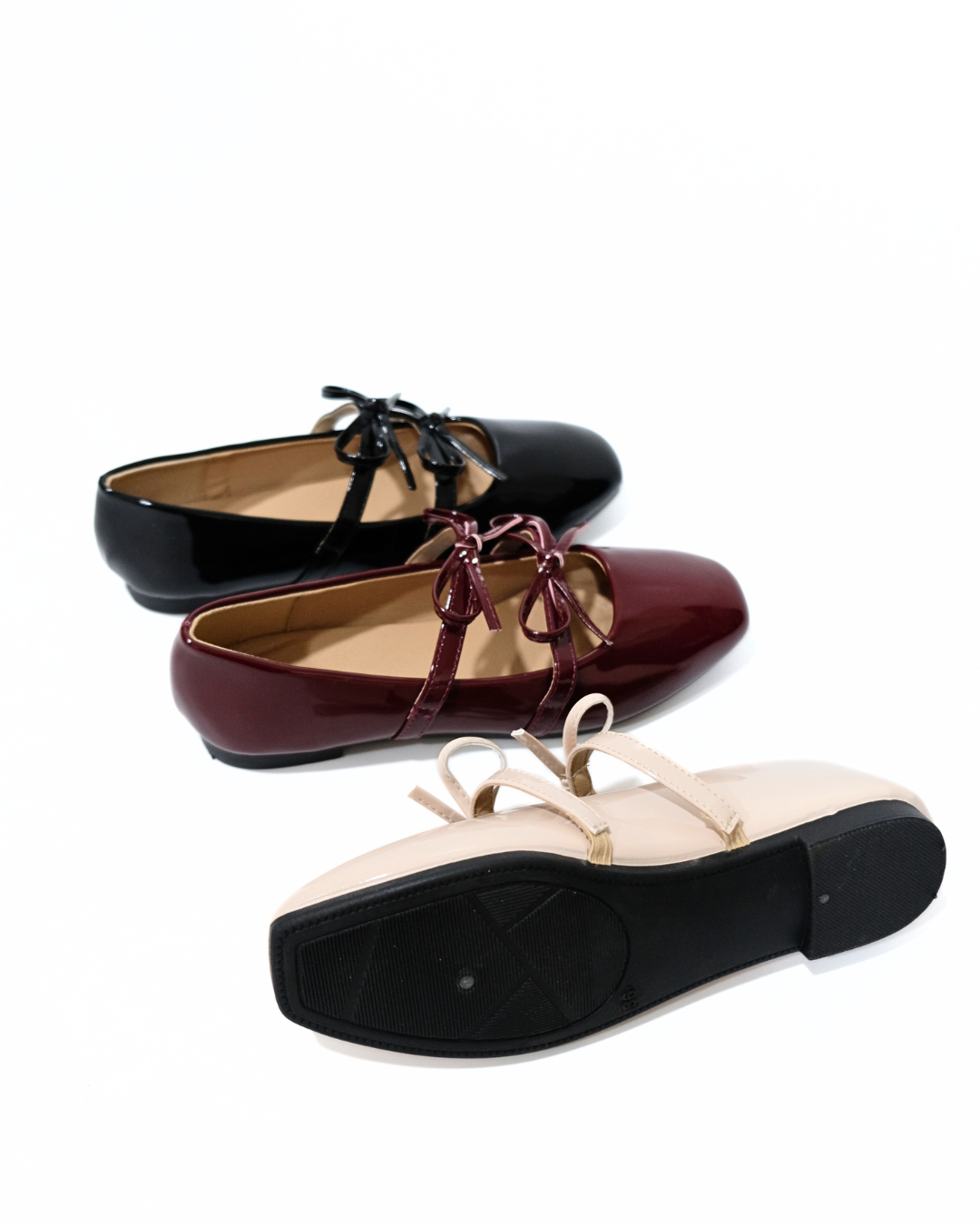 【NEW】Lyden Mary Jane Bow and Jane Series Flats - Classic Black//Maroon//Beige