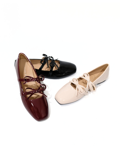 【NEW】Lyden Mary Jane Bow and Jane Series Flats - Classic Black//Maroon//Beige