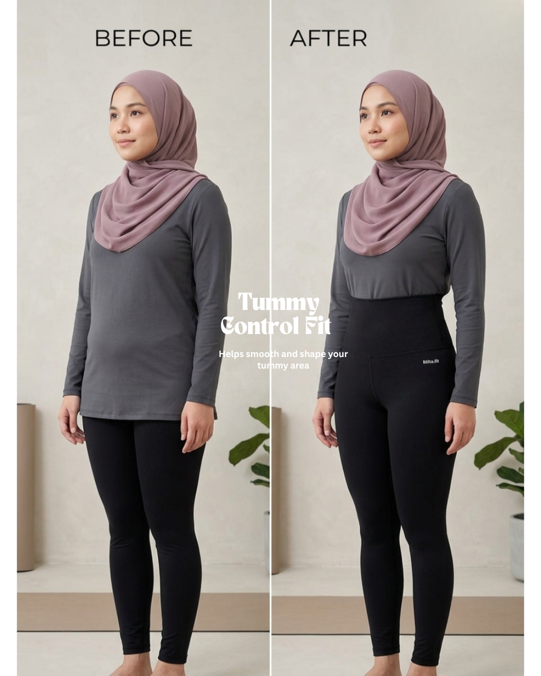 【LitaFit】High-Waist Yoga Pants / Leggings  / Sport pants -Black // Offwhite // Grey // Pink // LT Brown