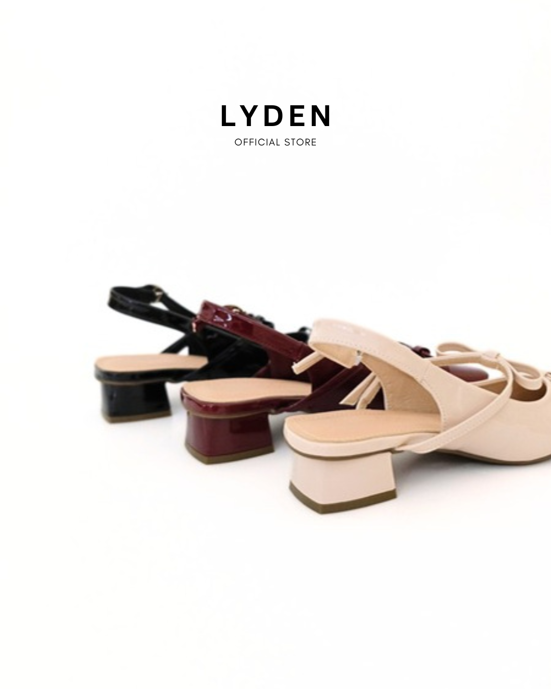【NEW】Lyden Mary Jane Bow and Jane Heels series 4cm pump heels - Classic Black//Maroon//Cream