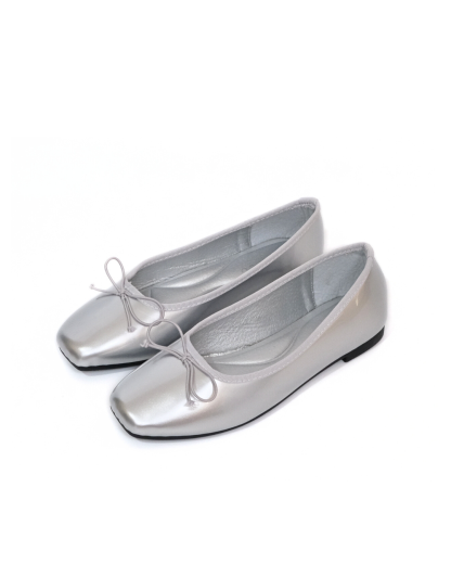 【NEW】Lyden Mary Jane Glossy Flats - White//Silver//Maroon//Classic Black