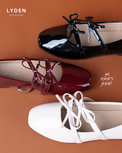 【NEW】Lyden Mary Jane Bow and Jane Series Flats - Classic Black//Maroon//Beige