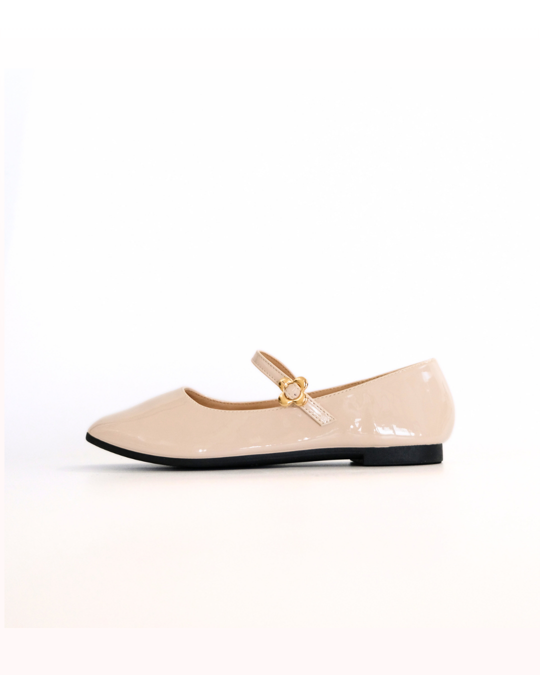 【Le Flowers Mini】Flats with Strap Series - Beige//Khaki//Brown/Maroon//Classic Black