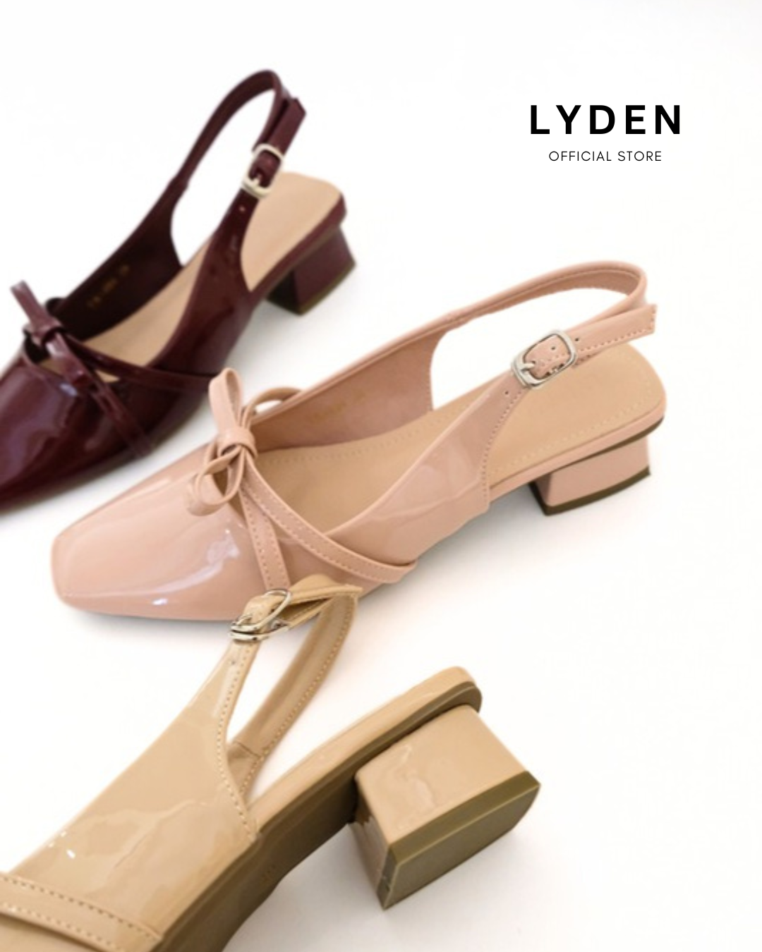 【NEW】Lyden Rosie Jane Heels series 4cm pump heels - Beige//Pink//Maroon
