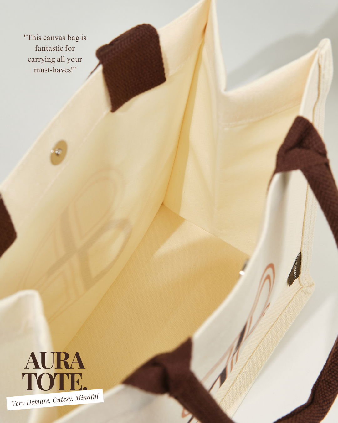 【NEW】 Lyden Exclusive  Demure/Cutesy / Mindful  Tote Bag/ Canvas Bag / Handbag / Prints Bag / Grocery Bag