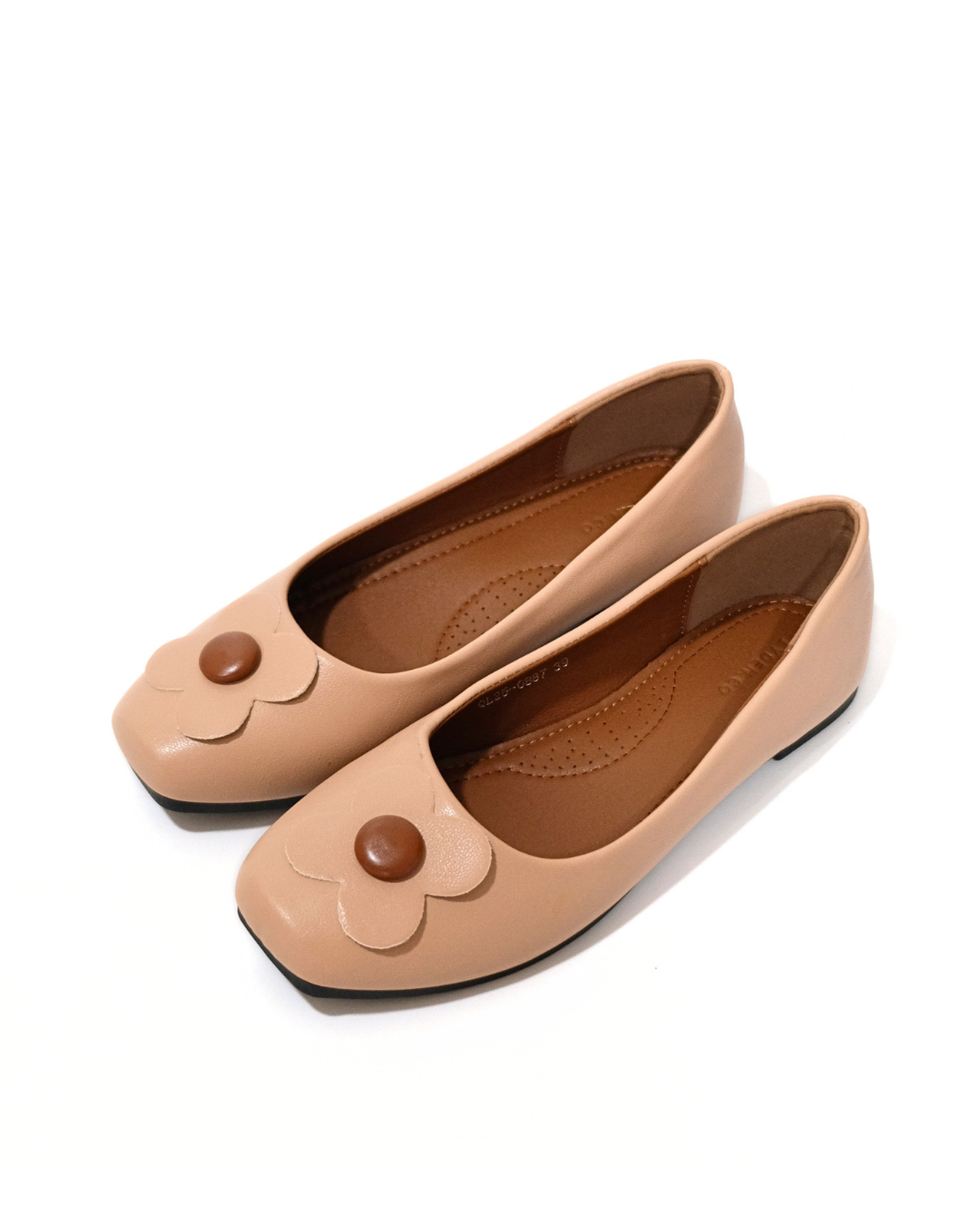 【Le Flowers The Secret Garden Series】No.4 Petal Womens Flats/ Womens floral flats /cushion flats /Kasut Bunga Perempuan - Classic Black//Brown//Beige