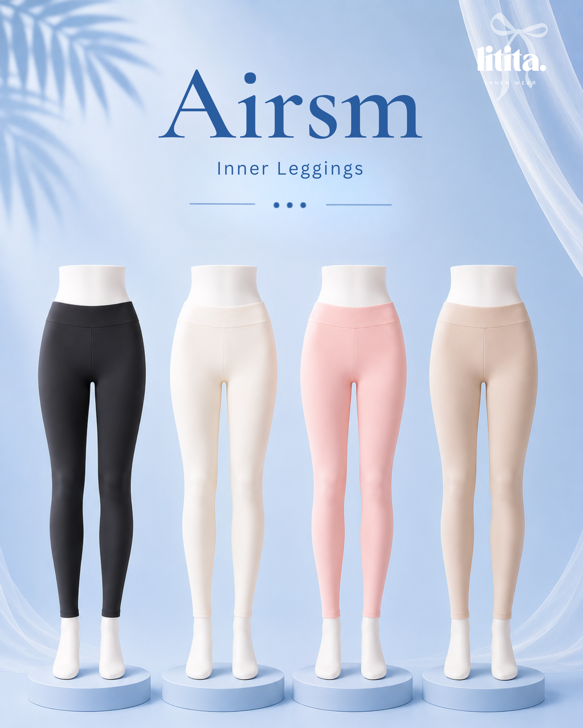 【Litita Ice Silk】Inner Pants / High-waist Leggings