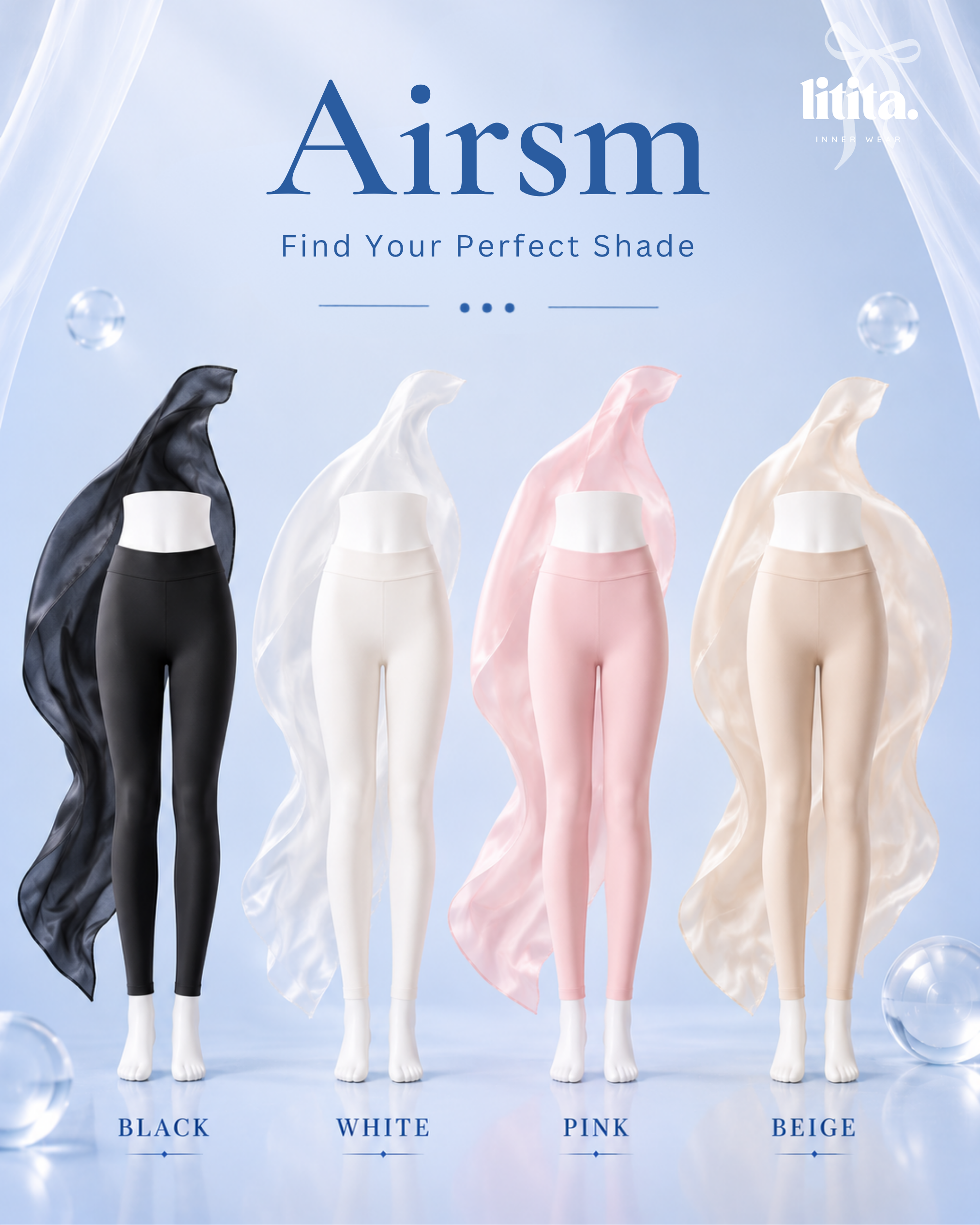 【Litita Ice Silk】Inner Pants / High-waist Leggings