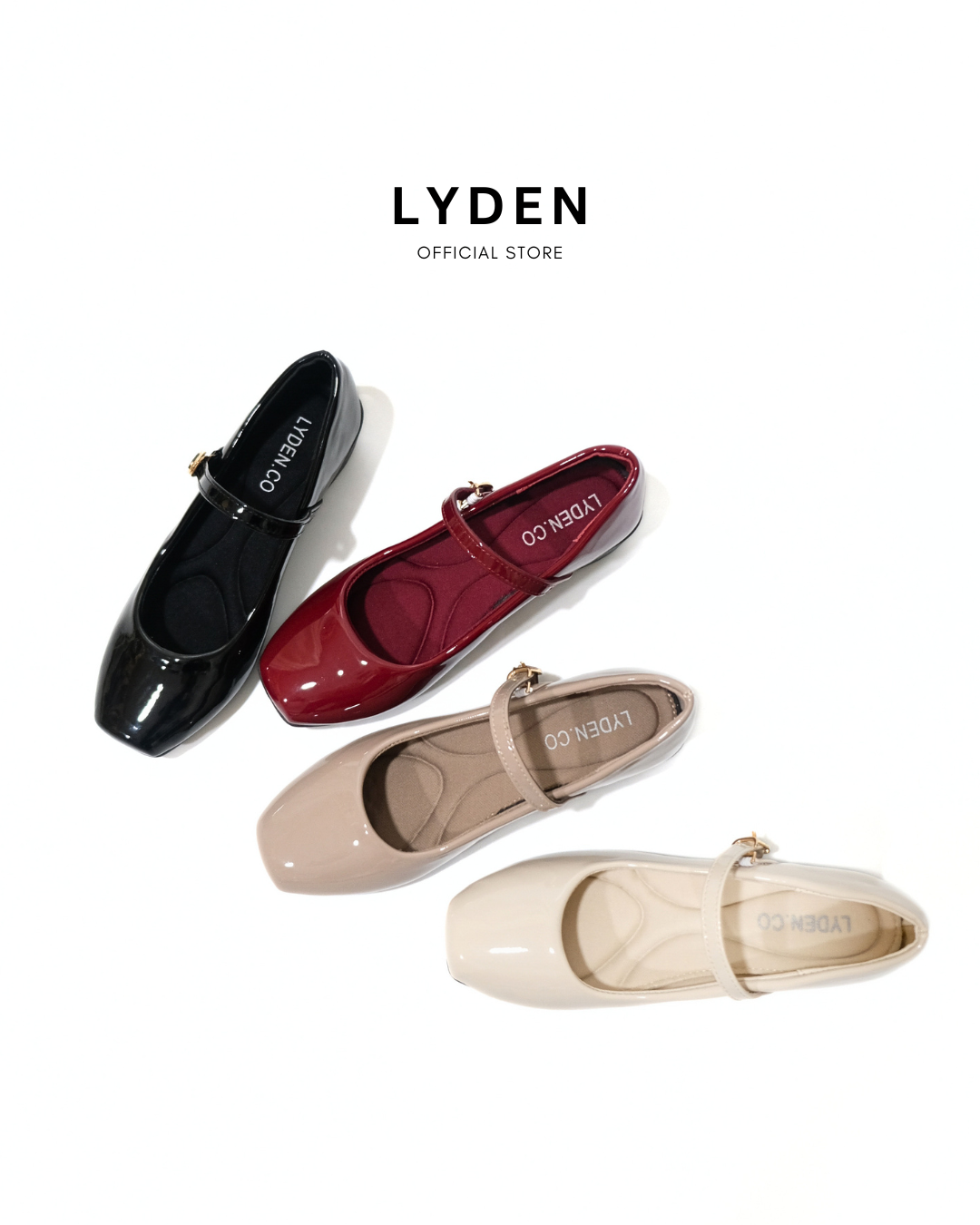 【NEW】Lyden Mary Jane Wedges Series 4cm heels - Classic Black//Maroon//Khaki//Beige