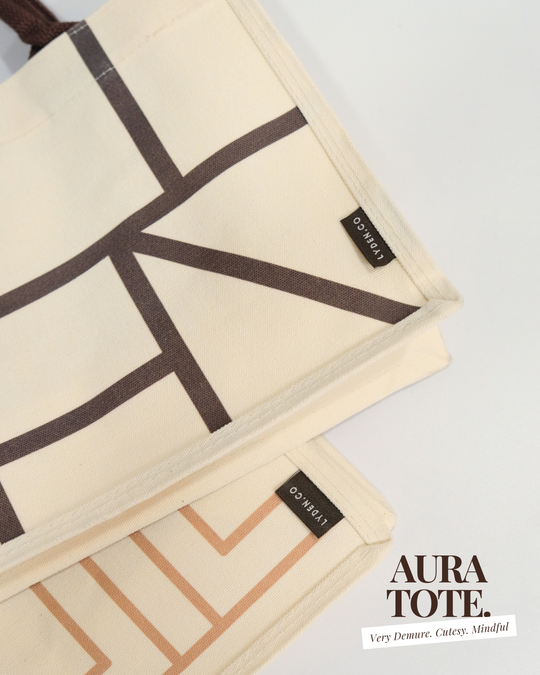 【NEW】 Lyden Exclusive  Demure/Cutesy / Mindful  Tote Bag/ Canvas Bag / Handbag / Prints Bag / Grocery Bag