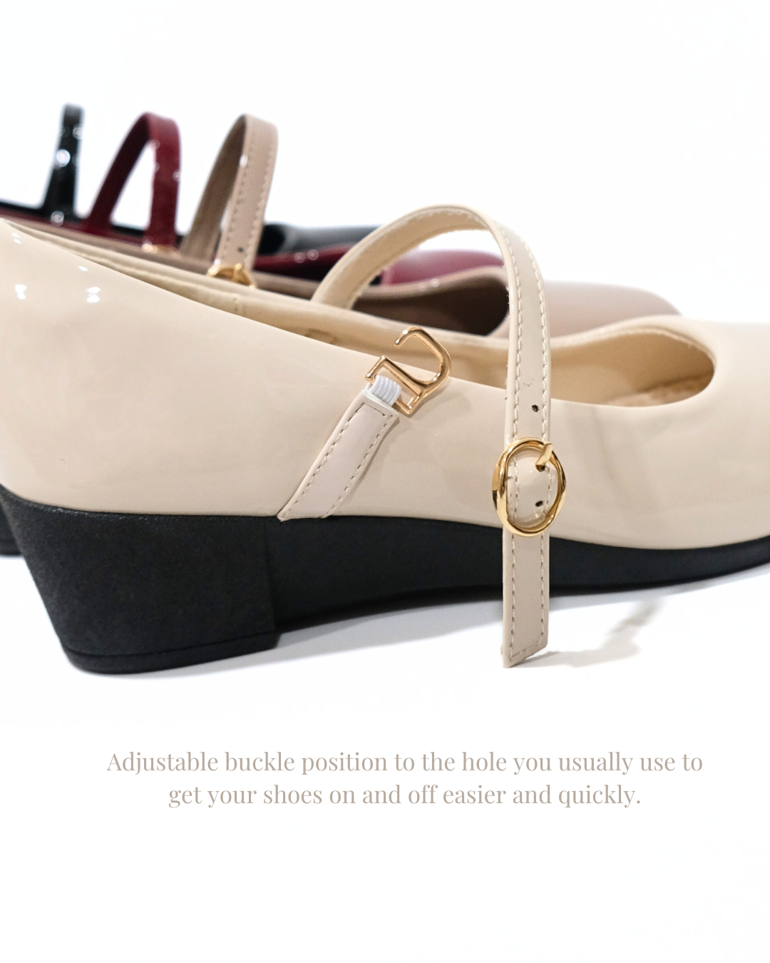 【NEW】Lyden Mary Jane Wedges Series 4cm heels - Classic Black//Maroon//Khaki//Beige