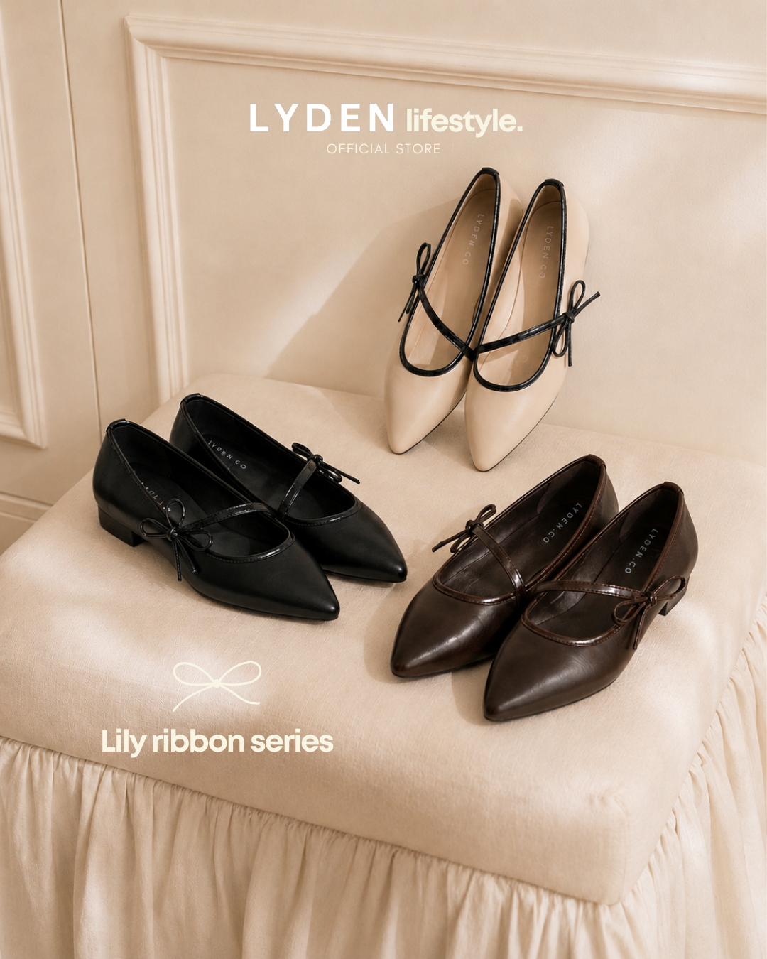 【NEW】Lyden Lily Ribbon Flats Series